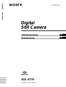 Bruksanvisning Sony Cyber-shot DSC-D770 Digitalkamera