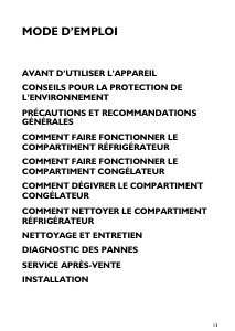 Mode d’emploi Whirlpool ART 457/3-LH Réfrigérateur combiné