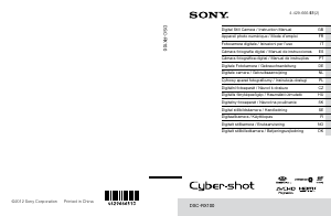 Használati útmutató Sony Cyber-shot DSC-RX100 Digitális fényképezőgép