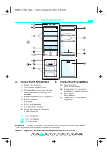 Mode d’emploi Whirlpool ART 480/3 Réfrigérateur combiné