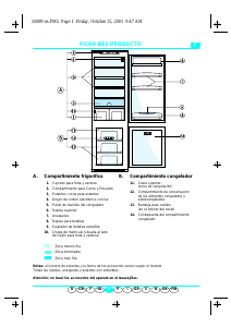 Manual de uso Whirlpool ART 481/3 Frigorífico combinado