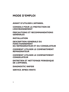 Mode d’emploi Whirlpool ART 488 Réfrigérateur combiné