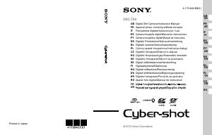 Mode d’emploi Sony Cyber-shot DSC-TX5 Appareil photo numérique