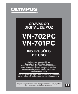 Manual Olympus VN-701PC Gravador de voz