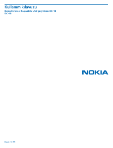 Kullanım kılavuzu Nokia DC-18 Portatif şarj cihazı