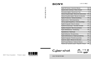 Bruksanvisning Sony Cyber-shot DSC-TX100V Digitalkamera
