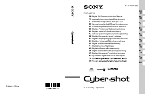 Bruksanvisning Sony Cyber-shot DSC-W370 Digitalkamera