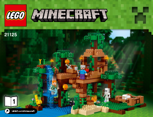 Bruksanvisning Lego set 21125 Minecraft Trehytta i jungelen
