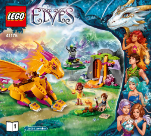 Manual de uso Lego set 41175 Elves Gruta de lava del dragón del fuego
