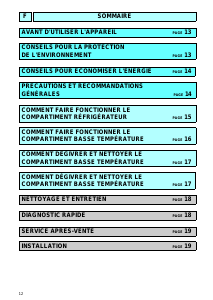 Mode d’emploi Whirlpool ART 940/G Réfrigérateur combiné