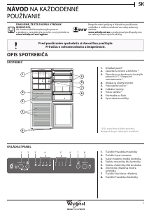 Návod Whirlpool B TNF 5011 W Chladnička s mrazničkou