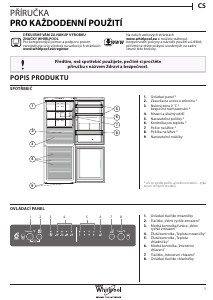 Manuál Whirlpool B TNF 5011 W Lednice s mrazákem