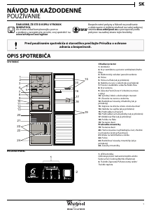 Návod Whirlpool BSNF 8152 OX Chladnička s mrazničkou