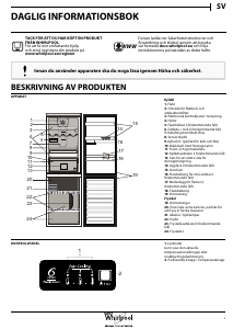 Bruksanvisning Whirlpool BSNF 8152 OX Kyl-frys