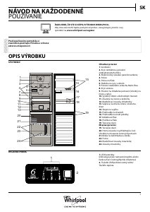 Návod Whirlpool BSNF 8152 W Chladnička s mrazničkou