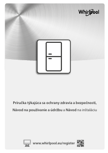 Návod Whirlpool BSNF 8552 IX Chladnička s mrazničkou