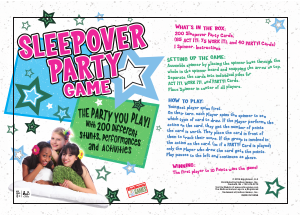 Bruksanvisning Endless Games The sleepover party game
