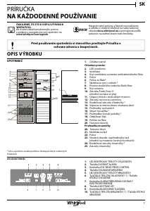 Návod Whirlpool BSNF 9552 OX Chladnička s mrazničkou