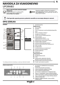 Priročnik Whirlpool BSNF 9552 OX Hladilnik in zamrzovalnik