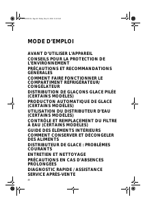 Mode d’emploi Whirlpool FFWW2VAF20/0 Réfrigérateur combiné