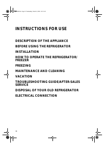 Manual Whirlpool S20E RAA1V-A/H Fridge-Freezer