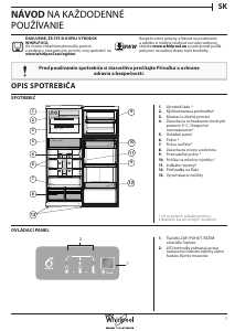 Návod Whirlpool T TNF 8111 W Chladnička s mrazničkou