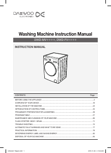 Manual Daewoo DWD-FV2421 Washing Machine