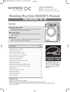 Handleiding Daewoo DWD-WD33RS Wasmachine