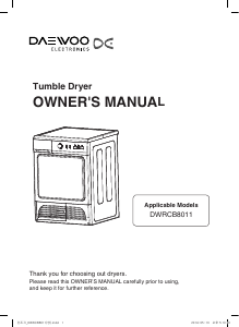 Handleiding Daewoo DWR-C8011 Wasdroger