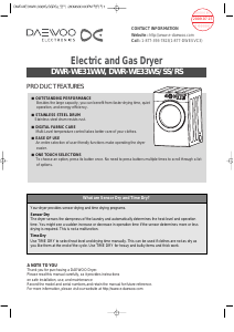 Handleiding Daewoo DWR-WE33RS Wasdroger
