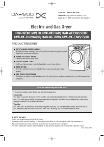 Manual Daewoo DWR-WE3011RR Dryer