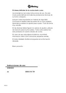 Manual de uso Balay 3HB469X Horno