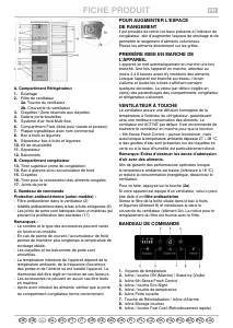 Mode d’emploi Whirlpool WBA33872 NFC IX Réfrigérateur combiné