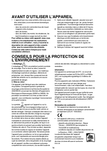 Mode d’emploi Whirlpool WBC3525 NFX Réfrigérateur combiné