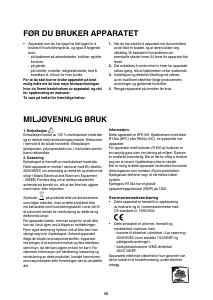 Bruksanvisning Whirlpool WBE3322 NFS AQUA Kjøle-fryseskap