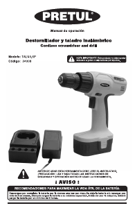 Manual de uso Pretul TALI-9.6P Atornillador taladrador