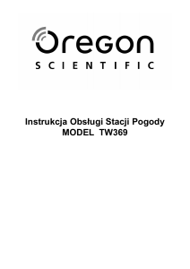 Instrukcja Oregon TW 369 Stacja pogodowa