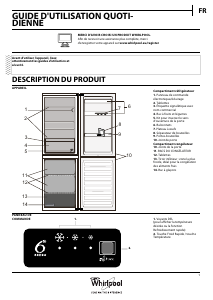Mode d’emploi Whirlpool WKGE 1852 IX Réfrigérateur combiné