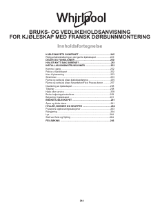 Bruksanvisning Whirlpool WQ9 B2L Kjøle-fryseskap