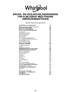 Bruksanvisning Whirlpool WQ9I FO1BX Kjøle-fryseskap