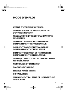 Mode d’emploi Whirlpool WTE2215 W Réfrigérateur combiné
