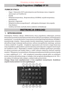 Instrukcja Meteo SP 55 Stacja pogodowa