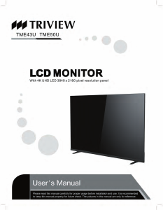 Manual Tatung TME50U Triview LED Television