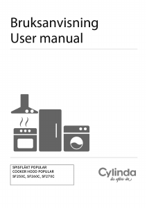 Bruksanvisning Cylinda Popular SF270C Köksfläkt