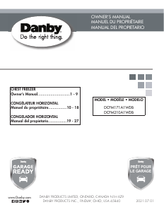 Mode d’emploi Danby DCFM171A1WDB Congélateur