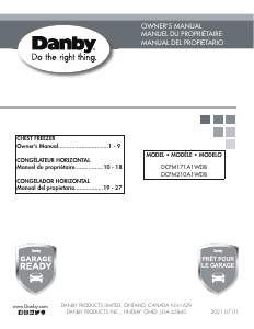 Manual Danby DCFM171A1WDB Freezer