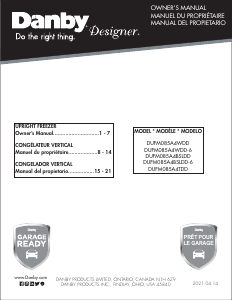 Handleiding Danby DUFM085A4TDD Vriezer