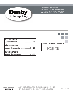 Handleiding Danby DBMF100B1WDB Koel-vries combinatie