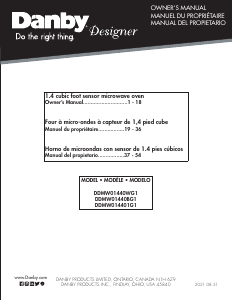 Mode d’emploi Danby DDMW01440WG1 Micro-onde