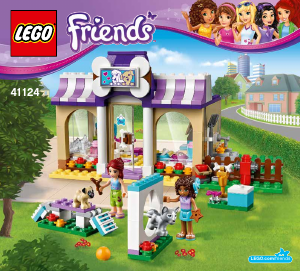 Käyttöohje Lego set 41124 Friends Heartlaken pentupäiväkoti